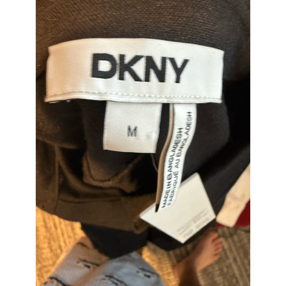 Women's DKNY Black Linen Blend Shirt Size M - Picture 4 of 5
